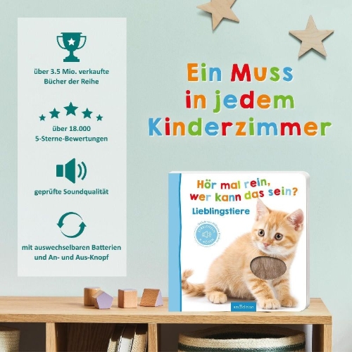Buchcover und Innenansicht für das Buch: Hör mal rein, wer kann das sein? - Im Frühling