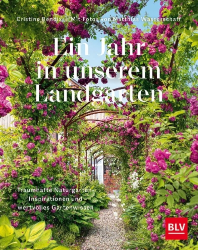 Buchcover und Innenansicht für das Buch: Ein Jahr in unserem Landgarten