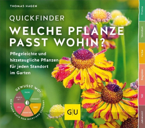 Buchcover und Innenansicht für das Buch: Quickfinder Welche Pflanze passt wohin?