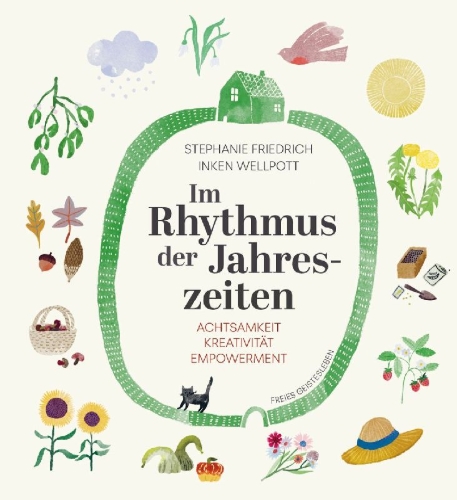 Buchcover und Innenansicht für das Buch: Im Rhythmus der Jahreszeiten.