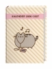 Buchcover und Innenansicht für das Buch: Pusheen 17-Monats-Kalenderbuch A5 2027 - 17 Monate. Von August 2026 bis Dezember 2027