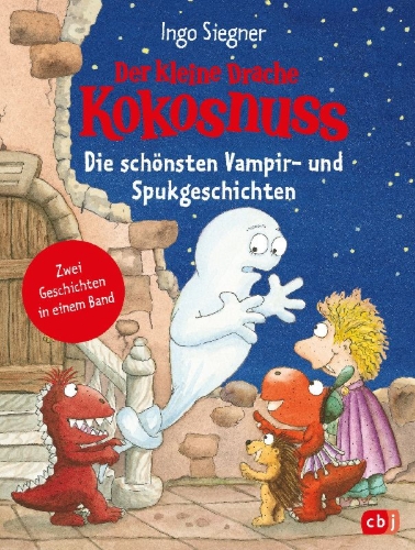 Buchcover und Innenansicht für das Buch: Der kleine Drache Kokosnuss - Die schönsten Vampir- und Spukgeschichten