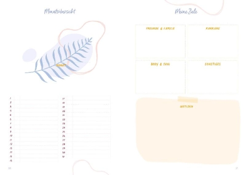 Buchcover und Innenansicht für das Buch: Mein Bullet Journal - This is me!