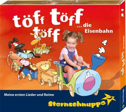 Buchcover und Innenansicht für das Buch: Töff töff töff die Eisenbahn