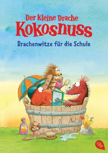 Buchcover und Innenansicht für das Buch: Der kleine Drache Kokosnuss - Drachenwitze für die Schule