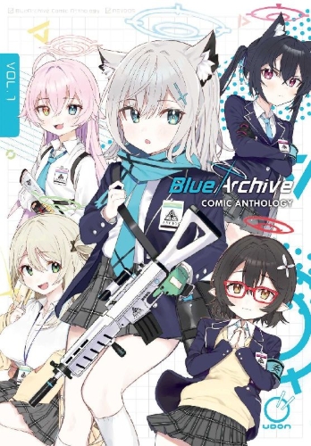 Buchcover und Innenansicht für das Buch: Blue Archive: Comic Anthology Volume 1