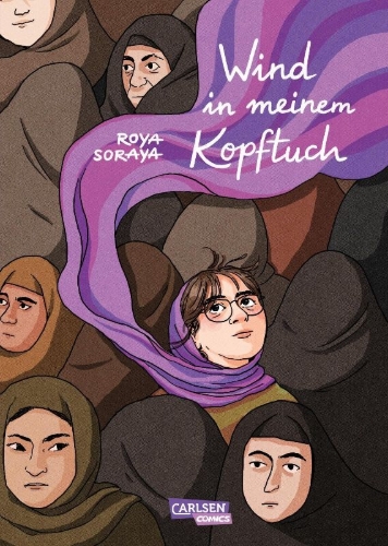 Buchcover und Innenansicht für das Buch: Wind in meinem Kopftuch