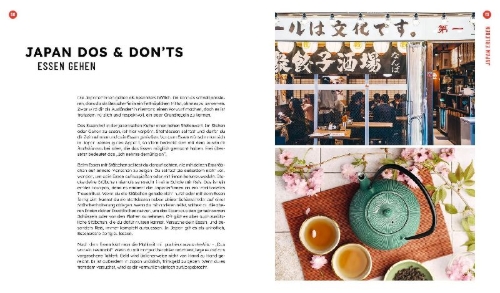 Buchcover und Innenansicht für das Buch: JAPAN - Kultur, Landschaft, Menschen & ein Leben mit Ikigai
