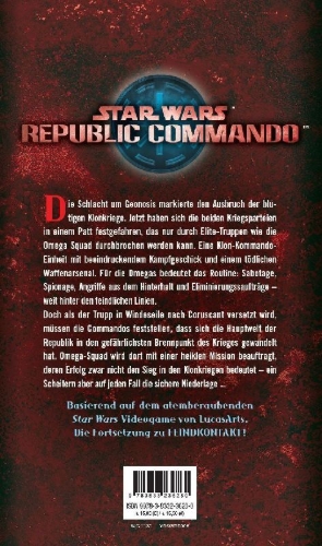 Buchcover und Innenansicht für das Buch: Star Wars: Republic Commando: Triple Zero