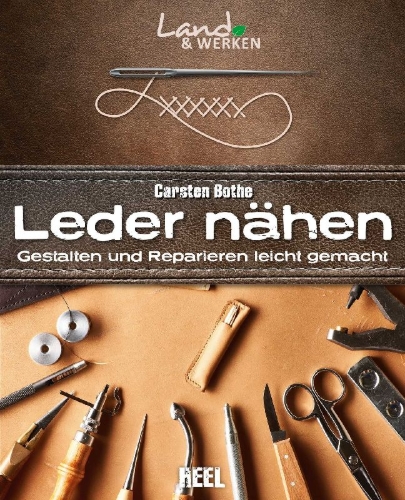 Buchcover und Innenansicht für das Buch: Leder nähen