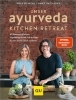 Buchcover und Innenansicht für das Buch: Unser Ayurveda Kitchen Retreat