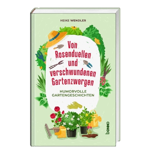 Buchcover und Innenansicht für das Buch: Von Rosenduellen und verschwundenen Gartenzwergen