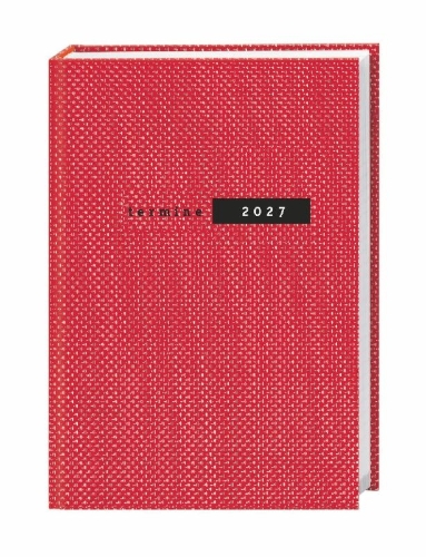 Buchcover und Innenansicht für das Buch: Terminer A5, Struktur rot 2027