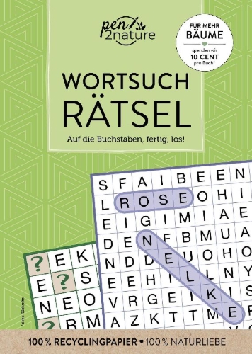 Buchcover und Innenansicht für das Buch: Wortsuchrätsel