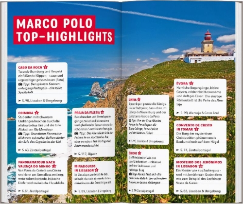 Buchcover und Innenansicht für das Buch: MARCO POLO Reiseführer Portugal
