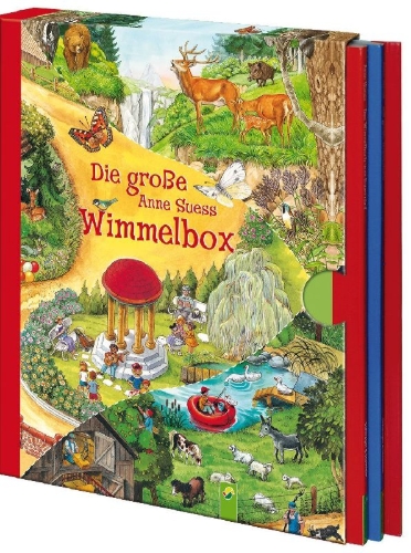 Buchcover und Innenansicht für das Buch: Die große Anne Suess Wimmelbox
