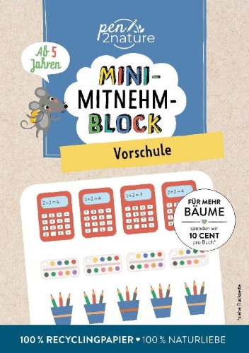 Buchcover und Innenansicht für das Buch: Mini-Mitnehm-Block Vorschule