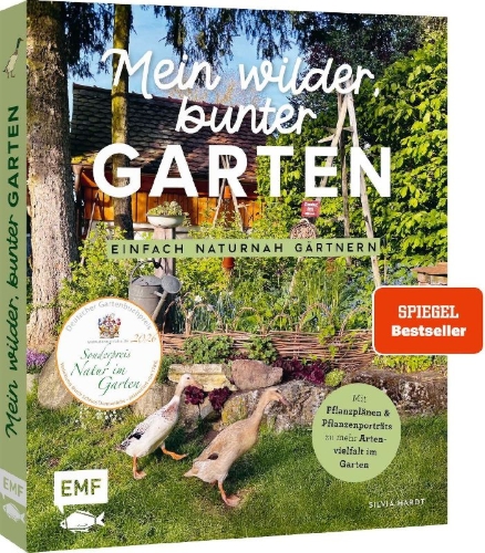 Buchcover und Innenansicht für das Buch: Mein wilder, bunter Garten - Einfach naturnah gärtnern