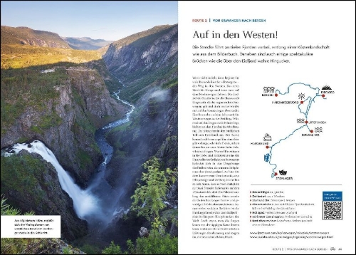 Buchcover und Innenansicht für das Buch: KUNTH Mit dem Wohnmobil durch Norwegen