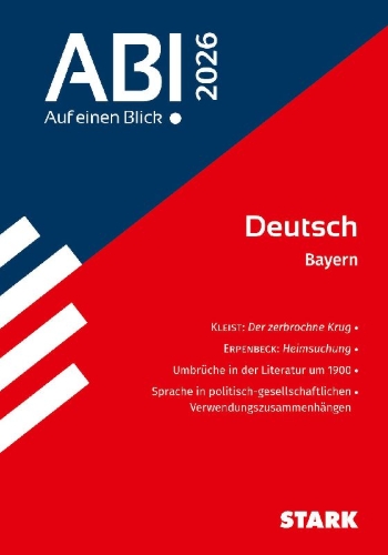 Buchcover und Innenansicht für das Buch: STARK Deutsch - Abi - Auf einen Blick! 2026 Bayern