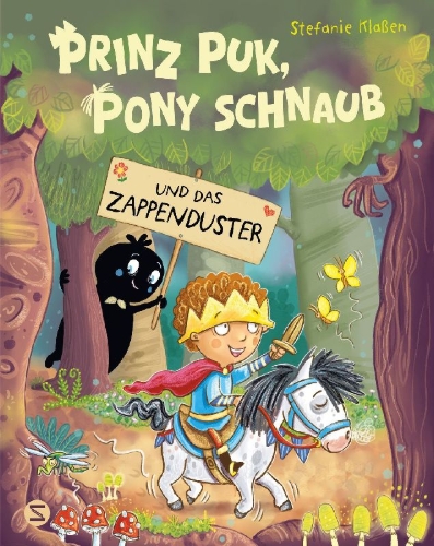 Buchcover und Innenansicht für das Buch: Prinz Puk, Pony Schnaub und das Zappenduster