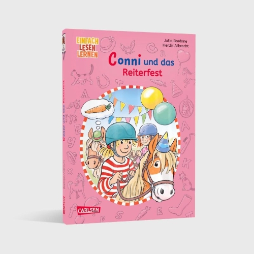 Buchcover und Innenansicht für das Buch: Lesen lernen mit Conni: Conni und das Reiterfest