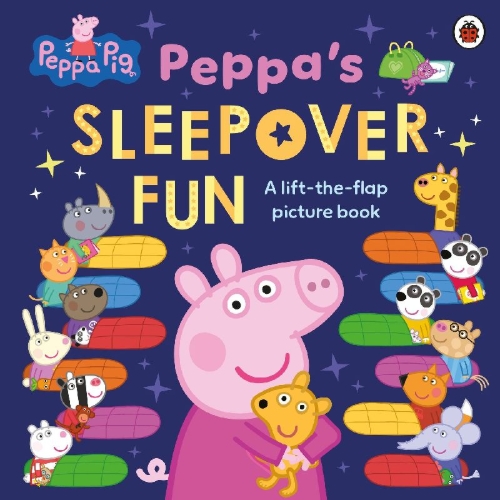 Buchcover und Innenansicht für das Buch: Peppa Pig: Peppa's Sleepover Fun