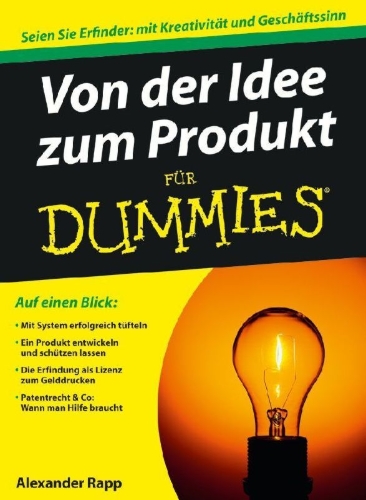 Buchcover und Innenansicht für das Buch: Von der Idee zum Produkt für Dummies