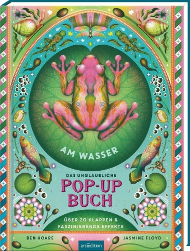 Buchcover und Innenansicht für das Buch: Das unglaubliche Pop-up-Buch - Am Wasser