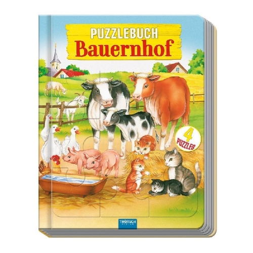 Buchcover und Innenansicht für das Buch: Trötsch Puzzlebuch Bauernhof