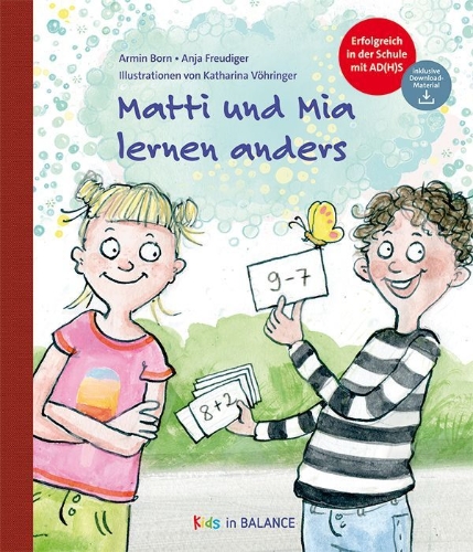 Buchcover und Innenansicht für das Buch: Matti und Mia lernen anders
