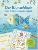 Buchcover und Innenansicht für das Buch: Der Wunschfisch. Mein Erstkommunion-Rätselbuch