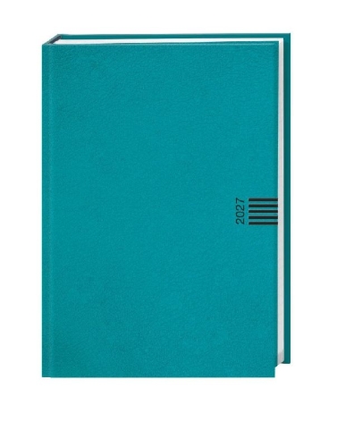 Buchcover und Innenansicht für das Buch: Wochen-Cheftimer A5, petrol 2027