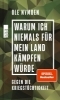Buchcover und Innenansicht für das Buch: Warum ich niemals für mein Land kämpfen würde