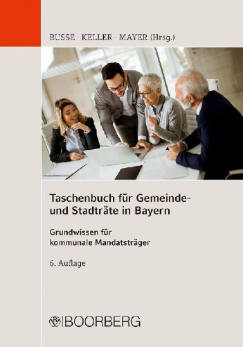 Buchcover und Innenansicht für das Buch: Taschenbuch für Gemeinde- und Stadträte in Bayern