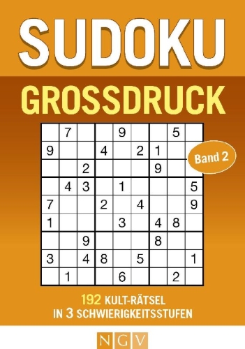 Buchcover und Innenansicht für das Buch: Sudoku Großdruck Band 2