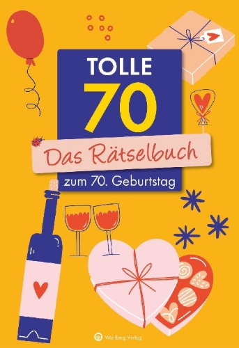 Buchcover und Innenansicht für das Buch: Tolle 70! Das Rätselbuch zum 70. Geburtstag