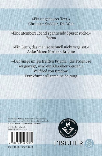 Buchcover und Innenansicht für das Buch: The Boy in the Striped Pyjamas