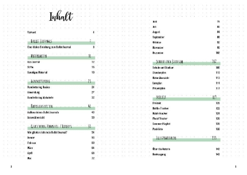 Buchcover und Innenansicht für das Buch: Generation BuJo - Das Anleitungsbuch für Schüler und Studenten