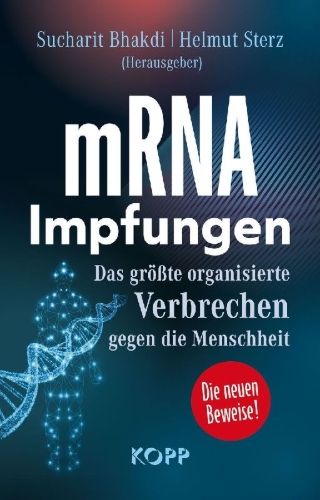 Buchcover und Innenansicht für das Buch: mRNA-Impfungen