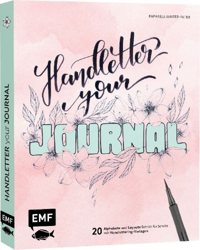 Buchcover und Innenansicht für das Buch: Handletter your Journal