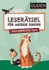 Buchcover und Innenansicht für das Buch: Leserätsel für mutige Kinder - Supergefährliche Tiere - ab 6 Jahren