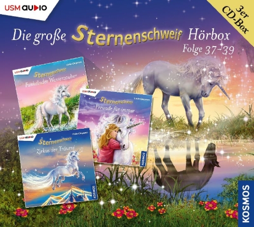 Buchcover und Innenansicht für das Buch: Die große Sternenschweif Hörbox Folgen 37-39 (3 Audio CDs)