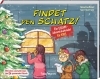 Buchcover und Innenansicht für das Buch: Findet den Schatz! - Ein Escape-Adventskalender für Kids
