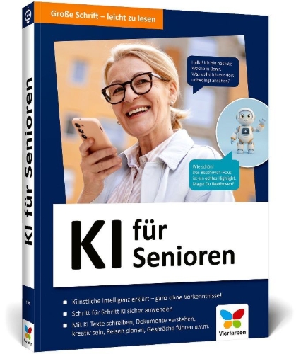 Buchcover und Innenansicht für das Buch: KI für Senioren