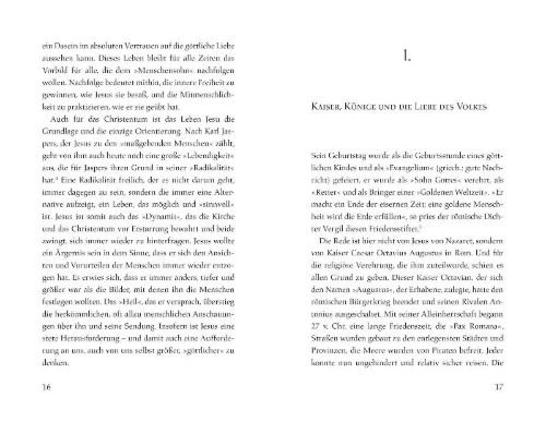 Buchcover und Innenansicht für das Buch: Jesus von Nazaret