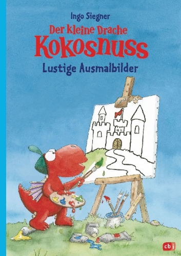 Buchcover und Innenansicht für das Buch: Der kleine Drache Kokosnuss - Lustige Ausmalbilder