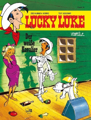Buchcover und Innenansicht für das Buch: Lucky Luke 10: Le cavalier blanc