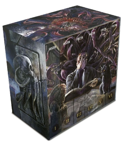 Buchcover und Innenansicht für das Buch: H. P. Lovecraft - Das Gesamtwerk im Schuber