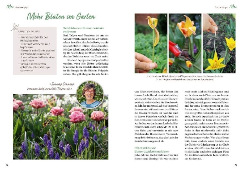 Buchcover und Innenansicht für das Buch: Mit Herz & Gabel durch Katrins Gartenjahr 2025
